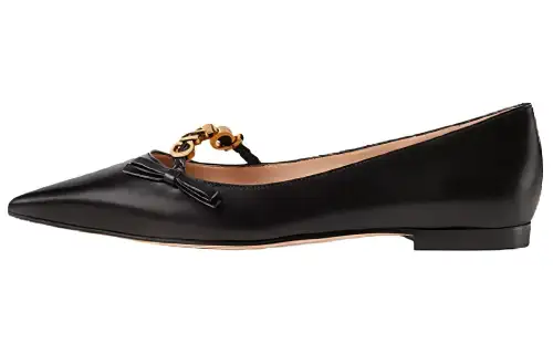 GUCCI Leather Casual Shoes Women's Black