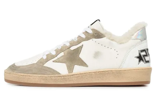 Golden Goose Ball Star Leather Stylish Skateboarding Shoes Women's White