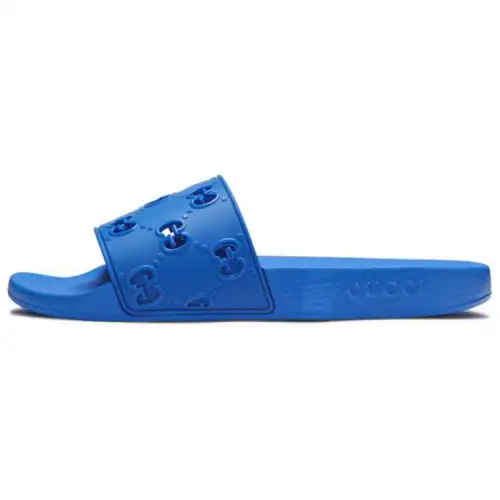 Gucci Gg Rubber Slide 'Blue'