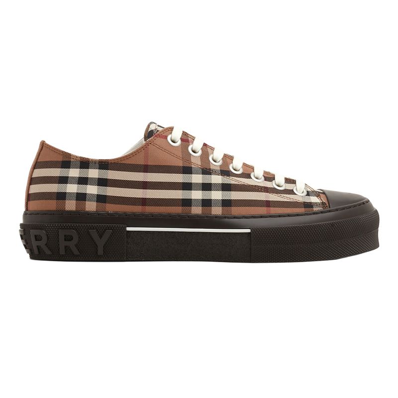 Мужские кеды Burberry Vintage (коричневые в клетку) — фото 2