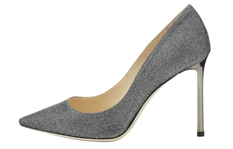 Jimmy Choo Romy Slim Heel High Heels 10cm Women's Carbon Gray