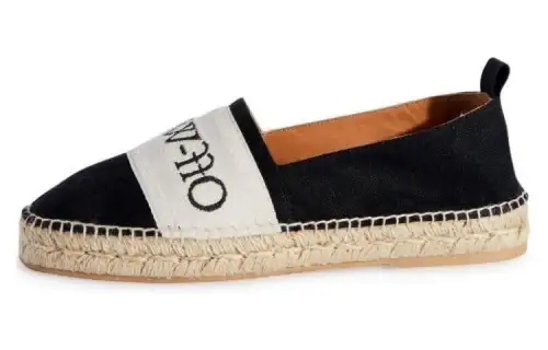 OFF-WHITE Bookish logo-band espadrilles Women's
