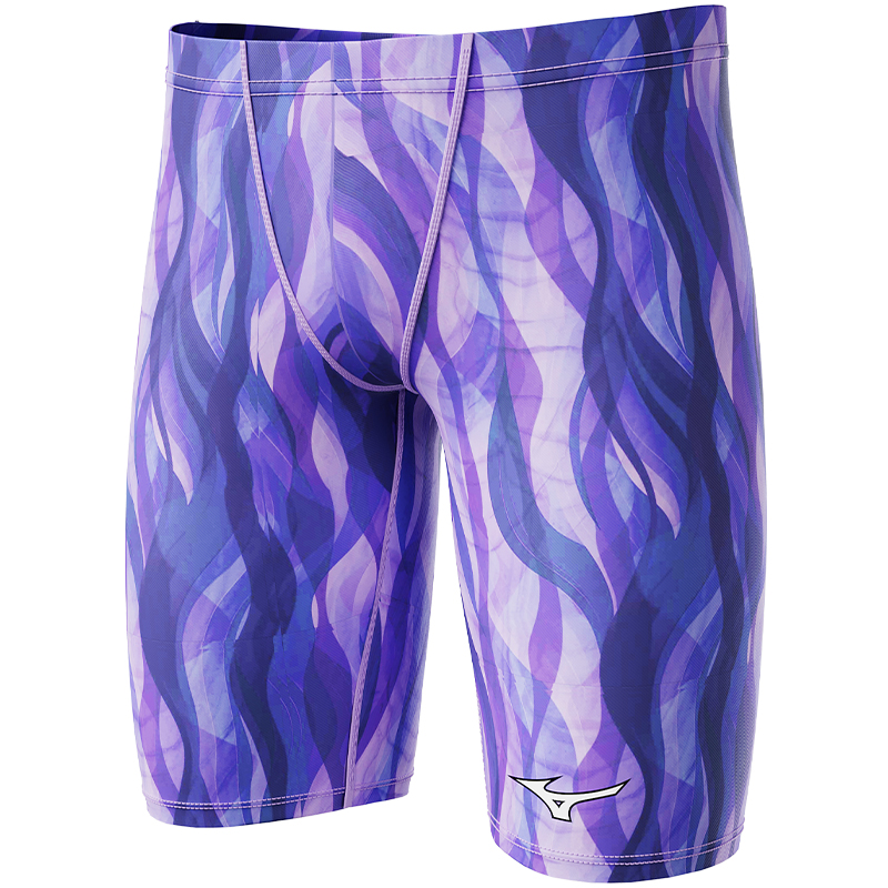 Мужские шлепанцы Mizuno (синие с принтом)