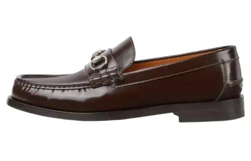 GUCCI Horsebit Loafers Men's Brown