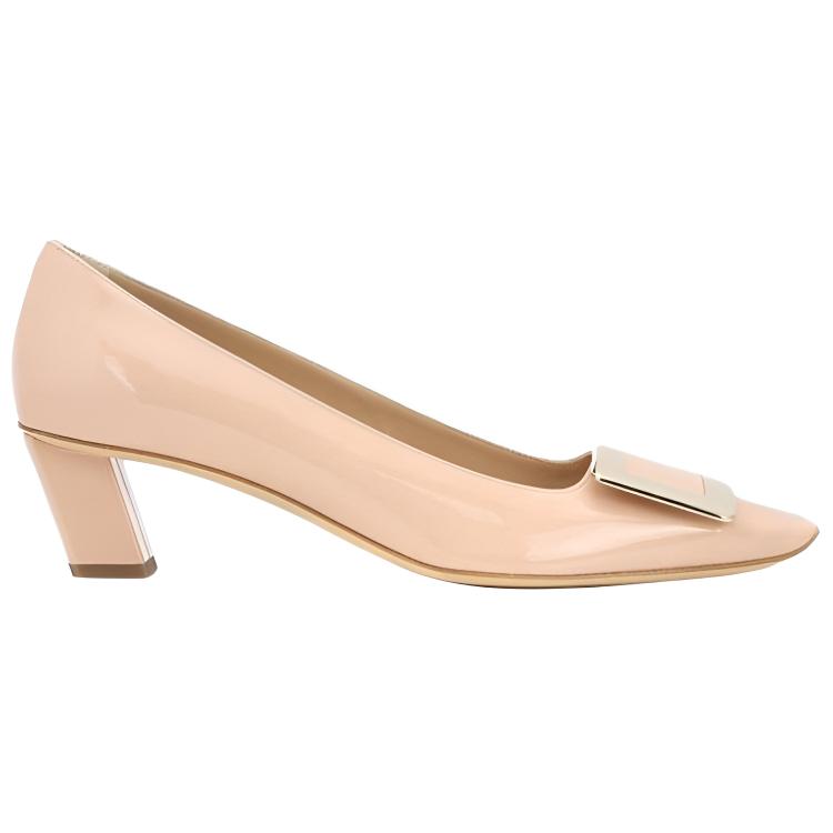 Roger Vivier Belle Vivier Chunky Heel High Heels 4.5cm Women's Pink