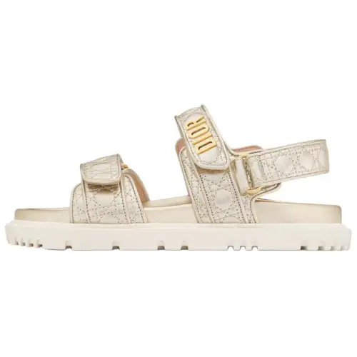 DIOR DiorAct One Strap Sandals Women's Gold