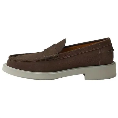 HERMES Guillaume Calfskin Loafers Men's Brown