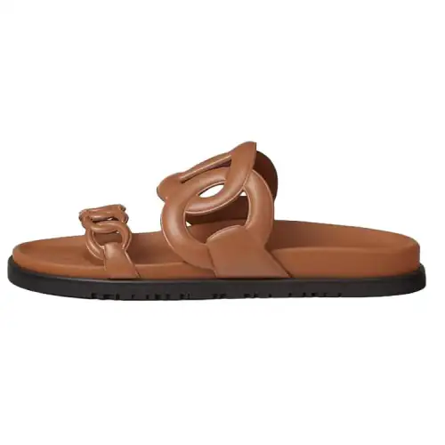 HERMES Extra Slide Slippers Women's Brown