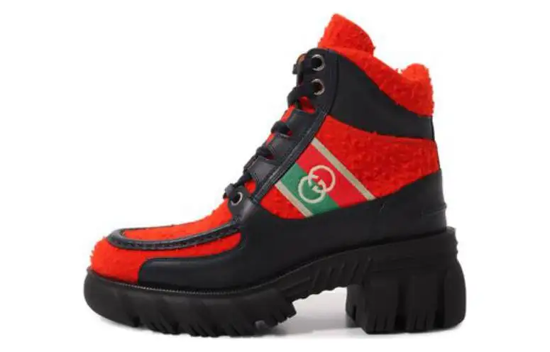 GUCCI Ankle Boots Women's Red