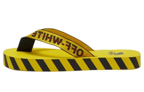 OFF WHITE Flip Flops Men's Black Yellow