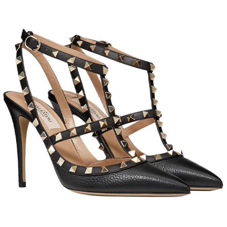Valentino Garavani Rockstud Slingback Ankle Strap Pumps