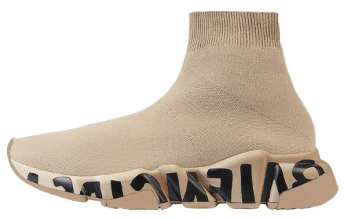 Balenciaga Speed Graffiti Beige Black Women's