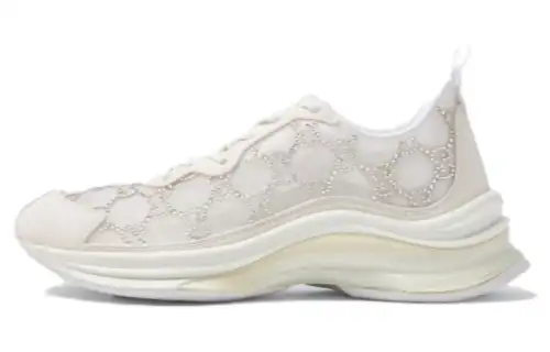 Gucci Wmns Run Sneaker 'GG Crystal - White' Women's