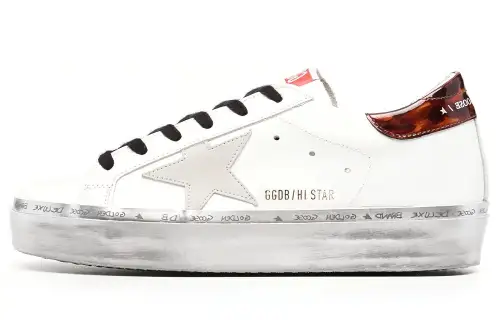 Golden Goose Hi Star Low top Stylish Skateboarding Shoes Women's White