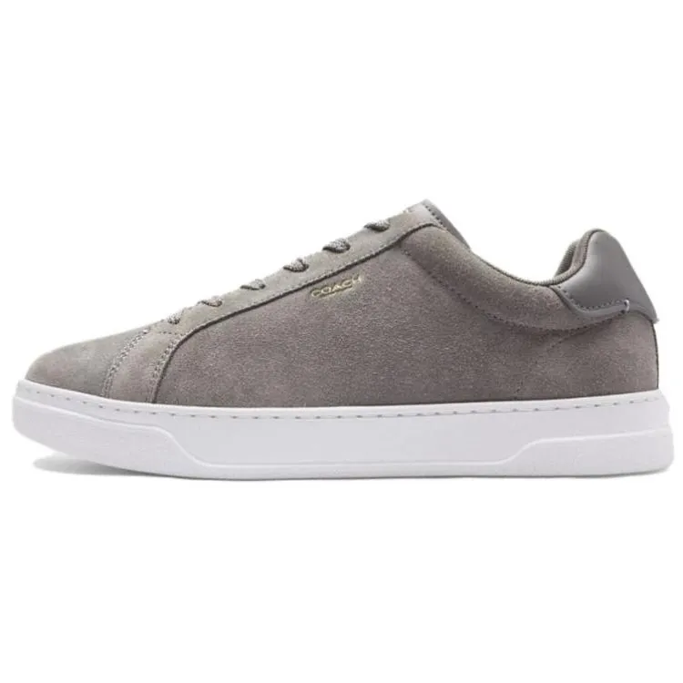 COACH Highline Cow Split Leather Low top Skateboard Shoes Men's Gray