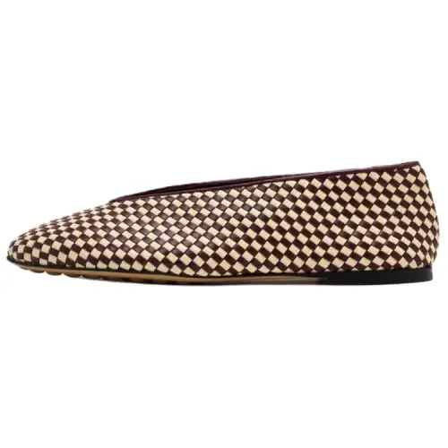 Bottega Veneta Rosa Leather Casual Shoes Women's Beige