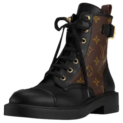 LOUIS VUITTON Citizen Short Combat Boots Women's Brown