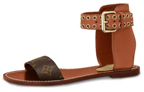 LOUIS VUITTON Shoes Passenger Flat Sandals 'Brown' Women's