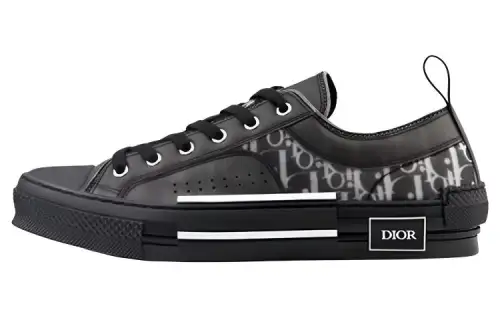 DIOR B23 Low Top Canvas Oblique Black
