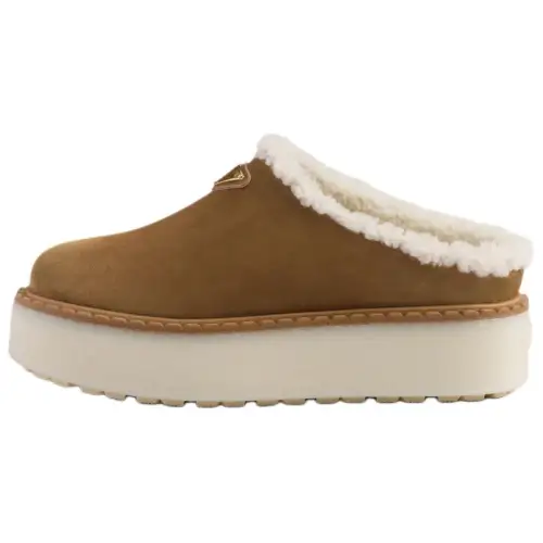 PRADA Closed Toe Slippers Women's Brown