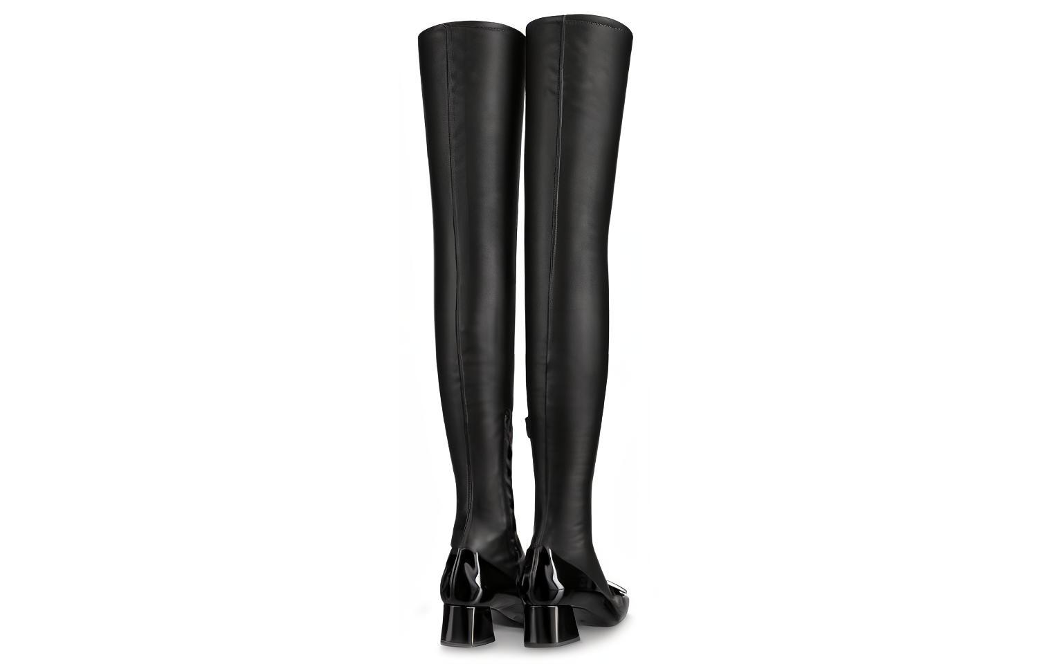 LOUIS VUITTON Madeleine High Top Logo Boots 'Black' Women's