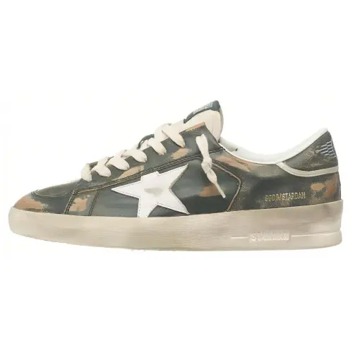 Golden Goose Stardan Distressed Leather Sneakers