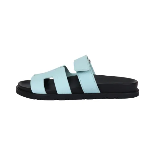 HERMES Chypre Slide Slippers 1.2cm Women's Blue