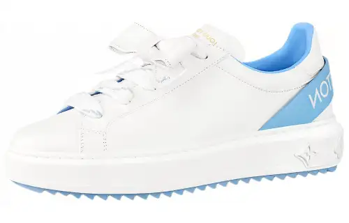 LOUIS VUITTON Time Out Sneakers 'White With Blue' Women's