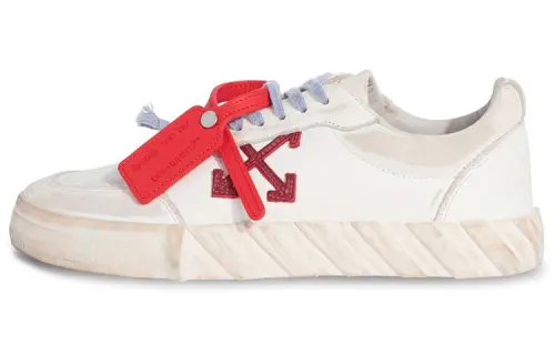 OFF WHITE Low Vulcanized Distressed Sneakers