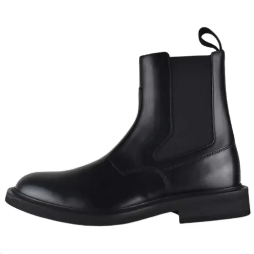 Bottega Veneta Leather Short Chelsea Boots Men's Black