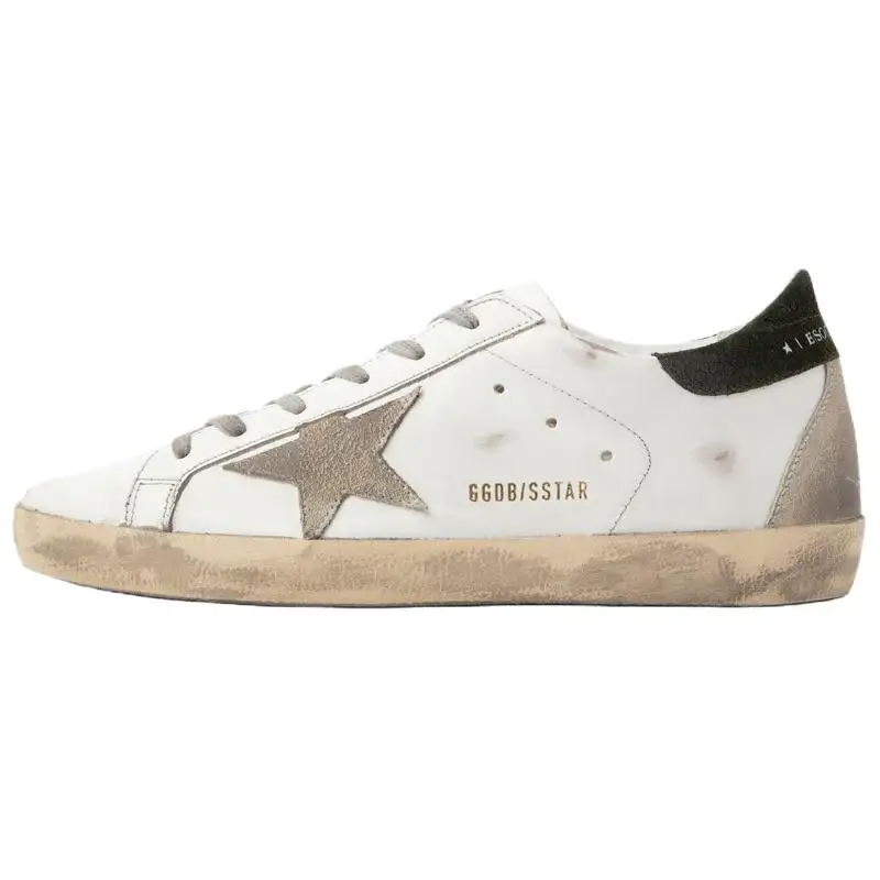 Golden Goose Super Star Cow Leather Low top Stylish Skateboarding Shoes Women's White