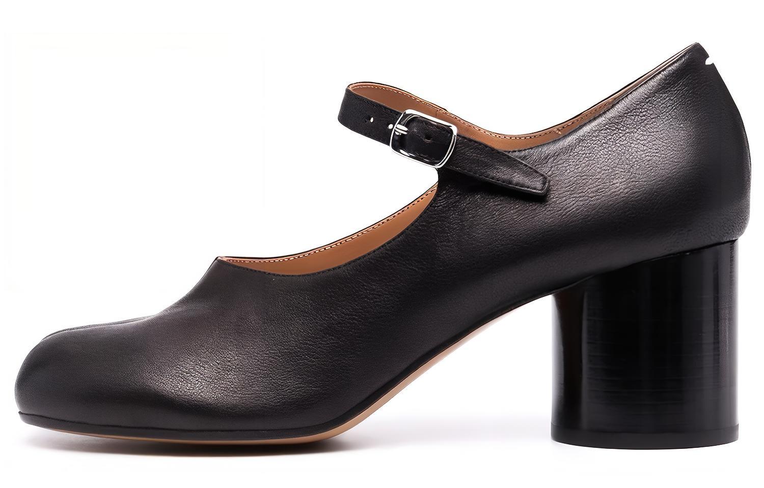 Женские туфли Maison Maison Margiela Tabi 7cm (черные)
