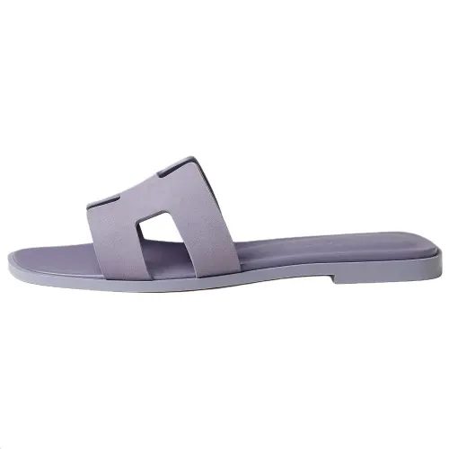 HERMES Oran Slide Slippers 1cm Women's Purple