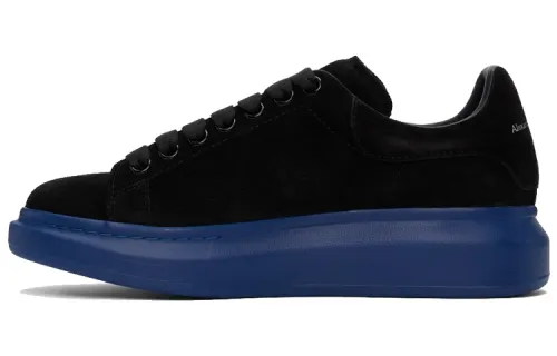 Alexander McQueen Low top Stylish Skateboarding Shoes Men's Black Blue