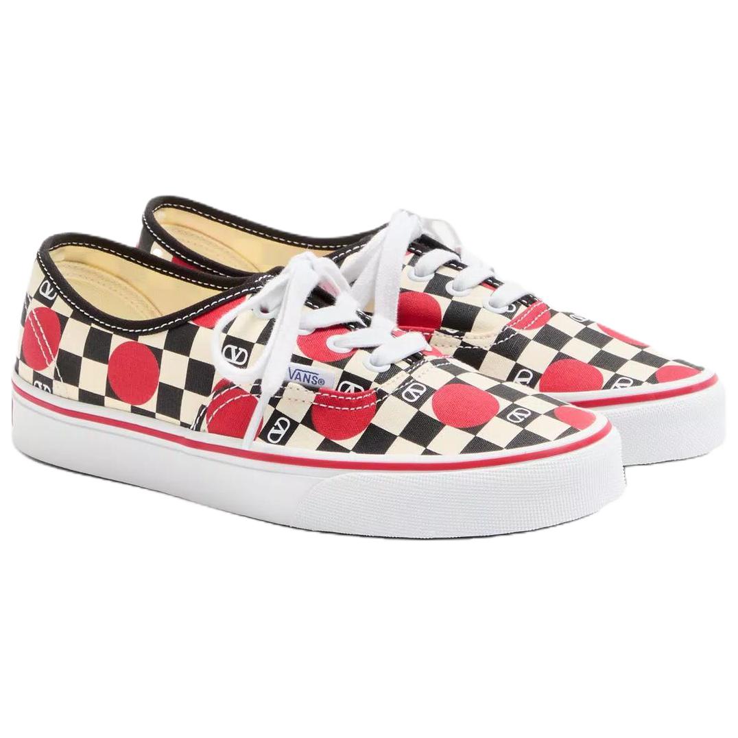 Женские кеды Valentino x Vans Garavani VLogo (красно-белые) — фото 3