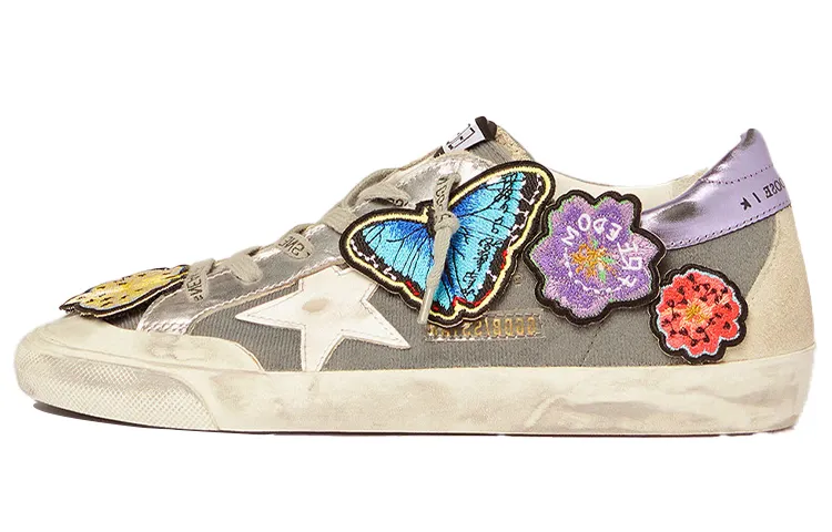 Golden Goose Super Star Skateboard Shoes Women's Low Top Gray/Blue/Purple/Pink/White