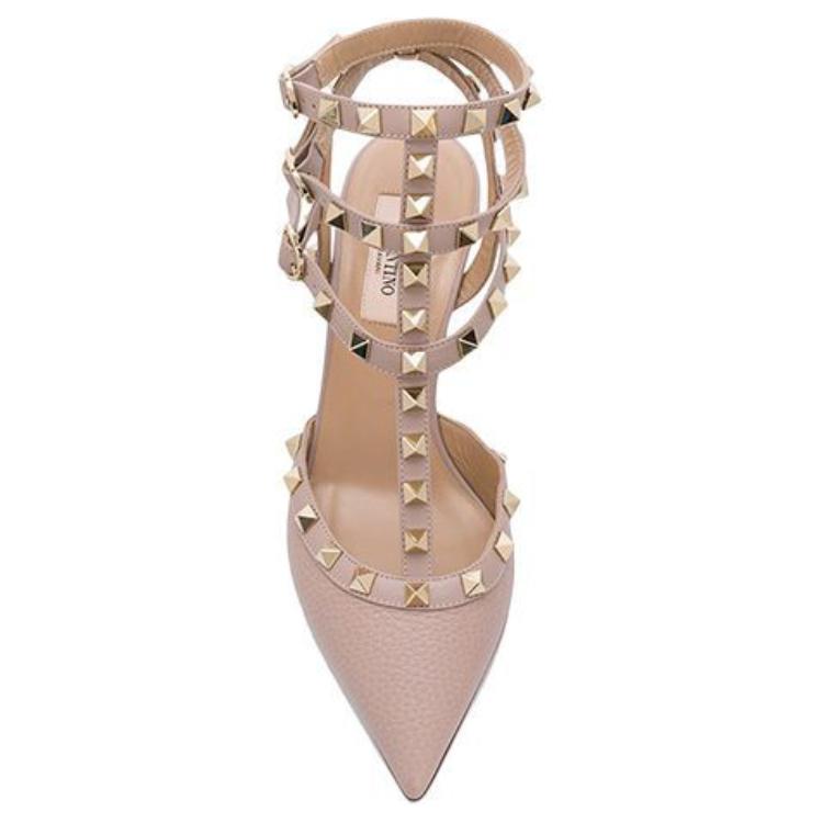 Женские туфли Valentino Rockstud (розовые) — фото 5