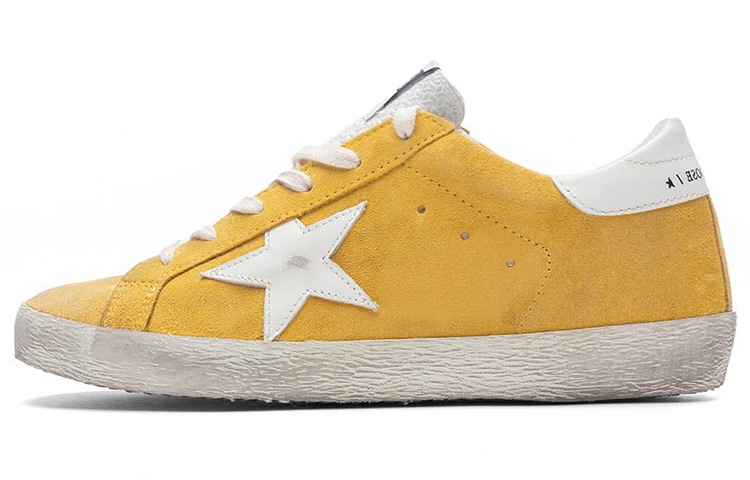 Женские кеды Golden Goose Super-Star (желто-белые)