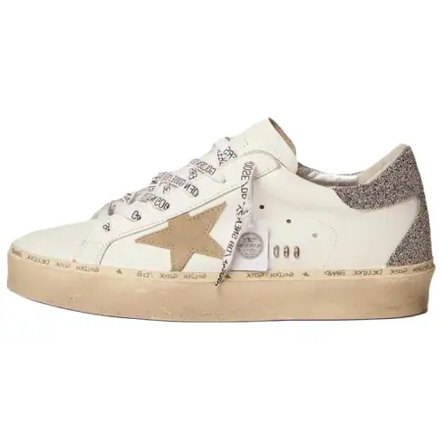Golden Goose Hi Star Cow Leather Low top Skateboard Shoes Women's White
