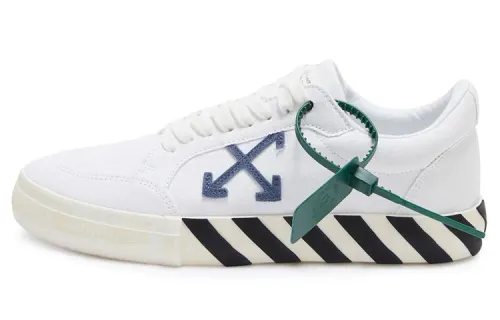 OFF WHITE Vulc Low Cotton White White Blue Grey
