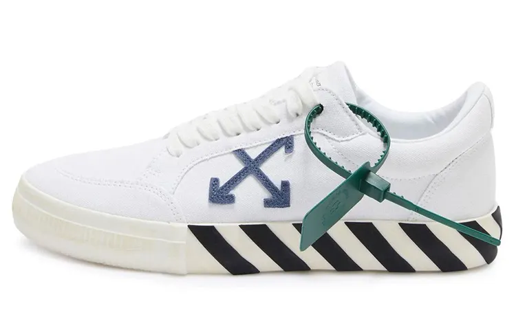 OFF WHITE Vulc Low Cotton White White Blue Grey