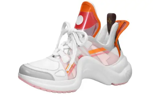 LOUIS VUITTON Lv Archlight Sports Shoes White/Orange Women's