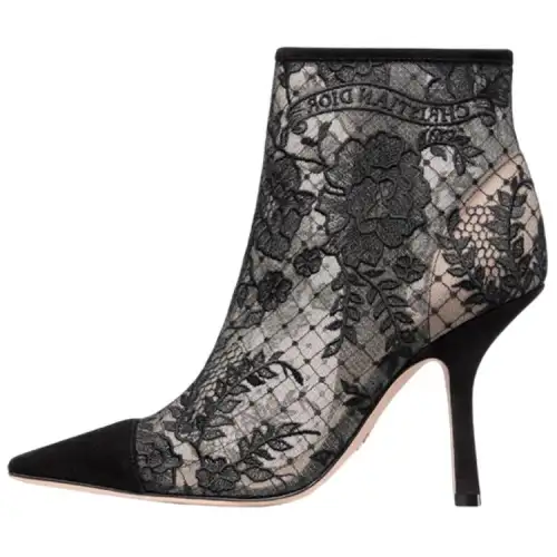 DIOR Capture Mesh Ankle Boots Women's Black