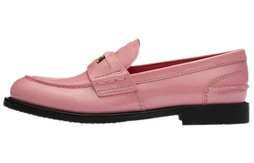 MIU MIU Penny Leather Loafers Women's Pink