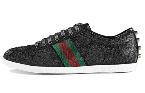 Gucci Glitter Web Stud Low 'Black'