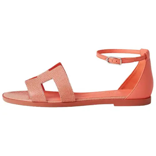 HERMES Santorini One Strap Sandals Women's Orange