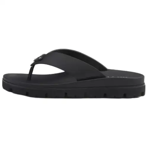 PRADA Rubber Sole Flip Flops Men's Black