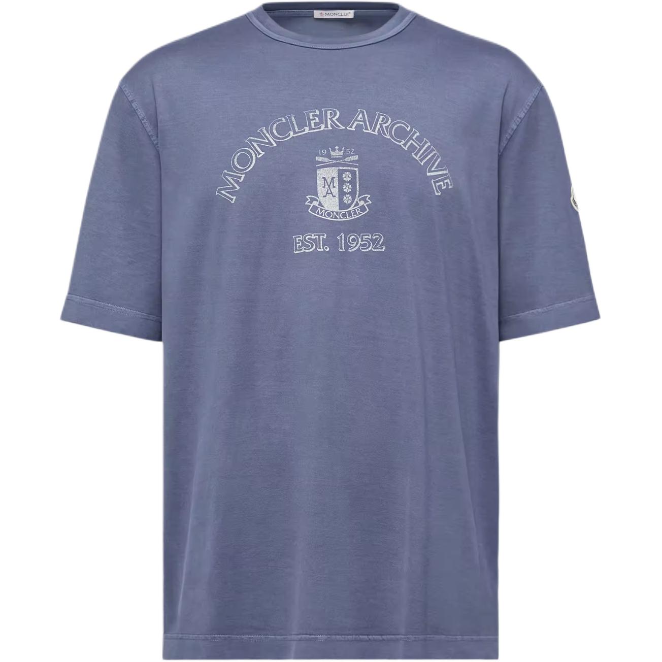 Мужская футболка Moncler Moncler SS26 Print Cotton T-Shirt Logo (белая)