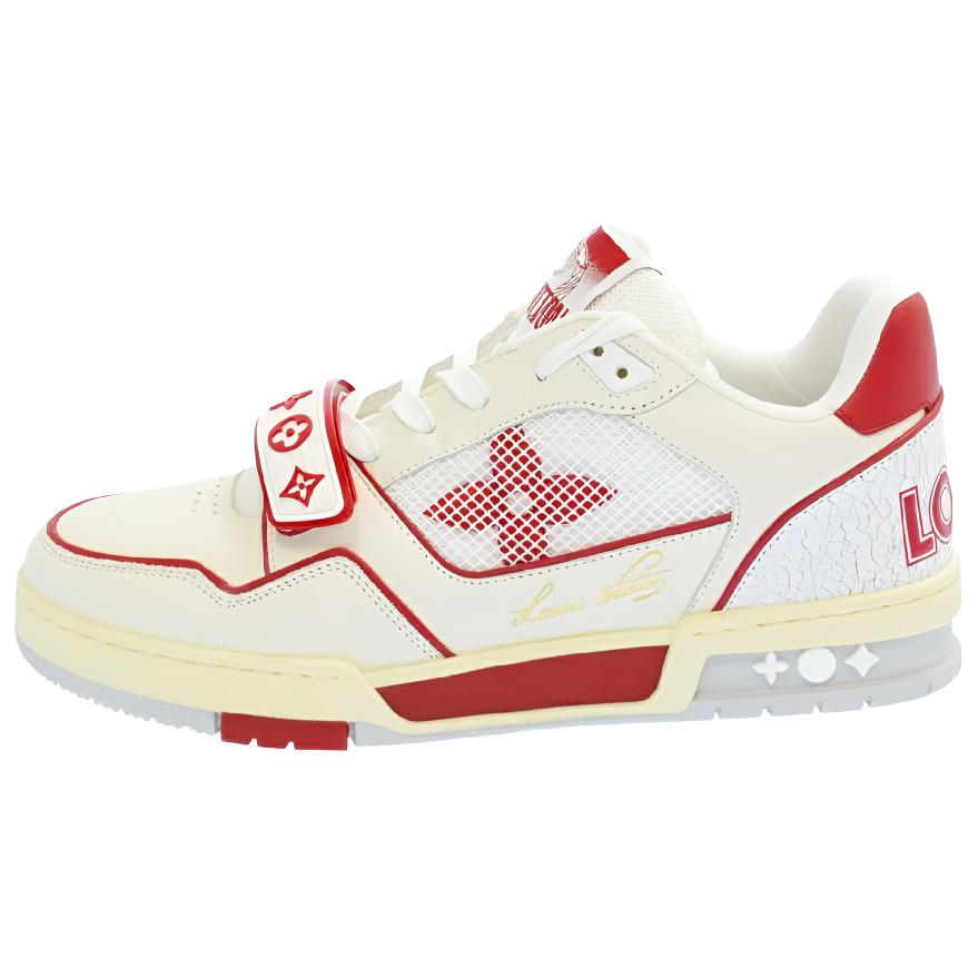 Мужские кеды Louis Vuitton Trainer (бело-красные)
