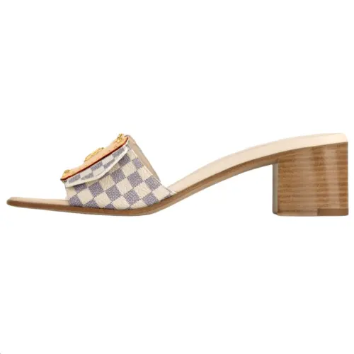 LOUIS VUITTON Slide Slippers 4.5cm Women's Beige